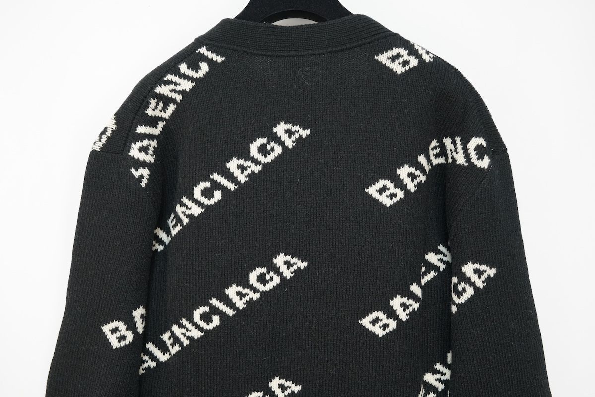 BALENCIAGA バレンシアガ All Over Logo CARDIGAN オールオーバー ロゴ