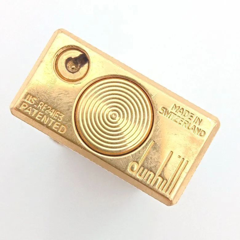 dunhill ダンヒル ガスライター ゴールドカラー スイス製 MADE IN