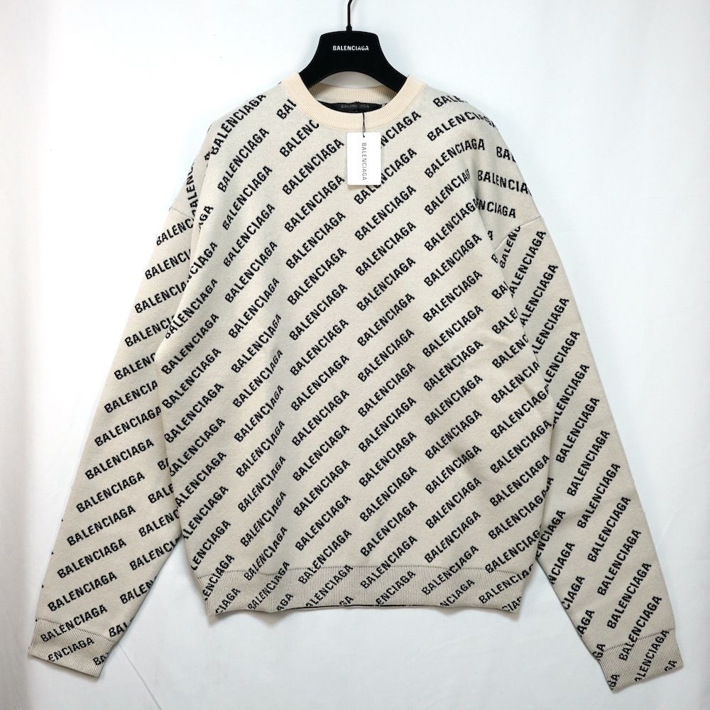 BALENCIAGA バレンシアガ All Over Logo Sweaters オール BALENCIAGA バレンシアガ All Over Logo Sweaters オール