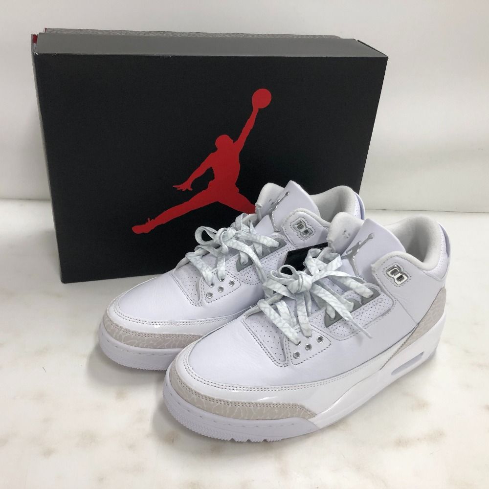 02w23446 ナイキ NIKE AIR JORDAN 3 RETRO ホワイト 27.0cm ベトナム製 