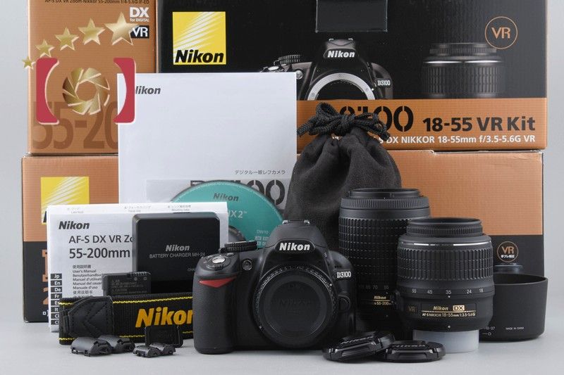 Nikon ニコン D3100 200mm ダブルズームキット ブラック シャッター 