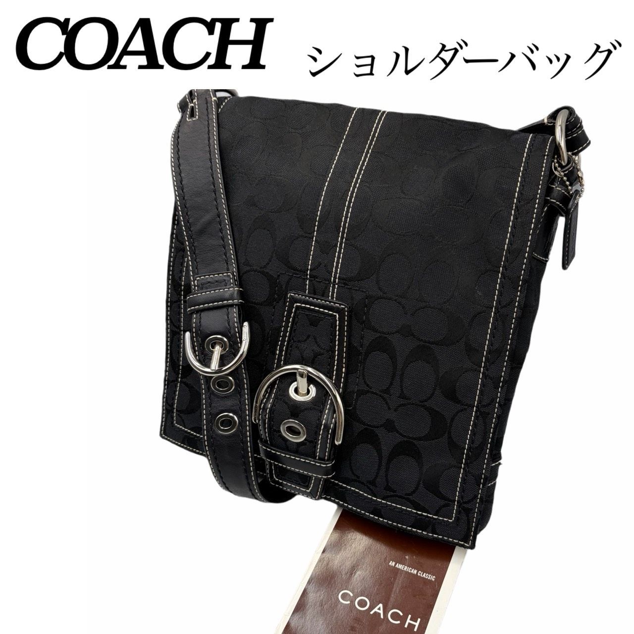 希少 美品coachショルダーバッグ COACH コーチ 希少 花柄 丸型 