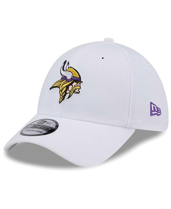 ニューエラ メンズ アクセサリー 帽子 New Era Mens White Minnesota Vikings Main 39Thirty Flex Hat White ホワイト