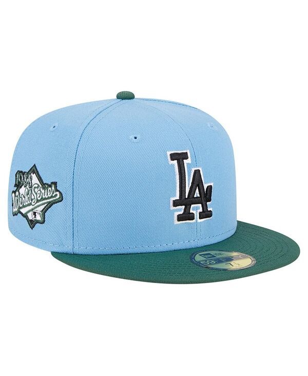 メンズ ニューエラ メンズ アクセサリー 帽子 New Era Mens Sky Blue Cilantro Los Angeles Dodgers 1988 World Series 59FIFTY Fitted Hat Sky Blue Cilantro ブルー