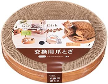 ミュー (mju:) ガリガリディッシュスクラッチャー リフィル(交換用爪とぎ) ティーブラウン 1個 (x 1)