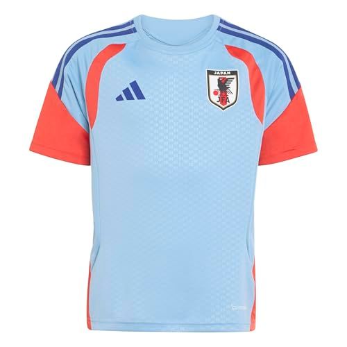 新品 アディダス 半袖 Tシャツ キッズ 2026 サッカー日本代表 トレーニング ジャージー ユニセックス子供 CW149 アッシュブルー (JZ7112) 140