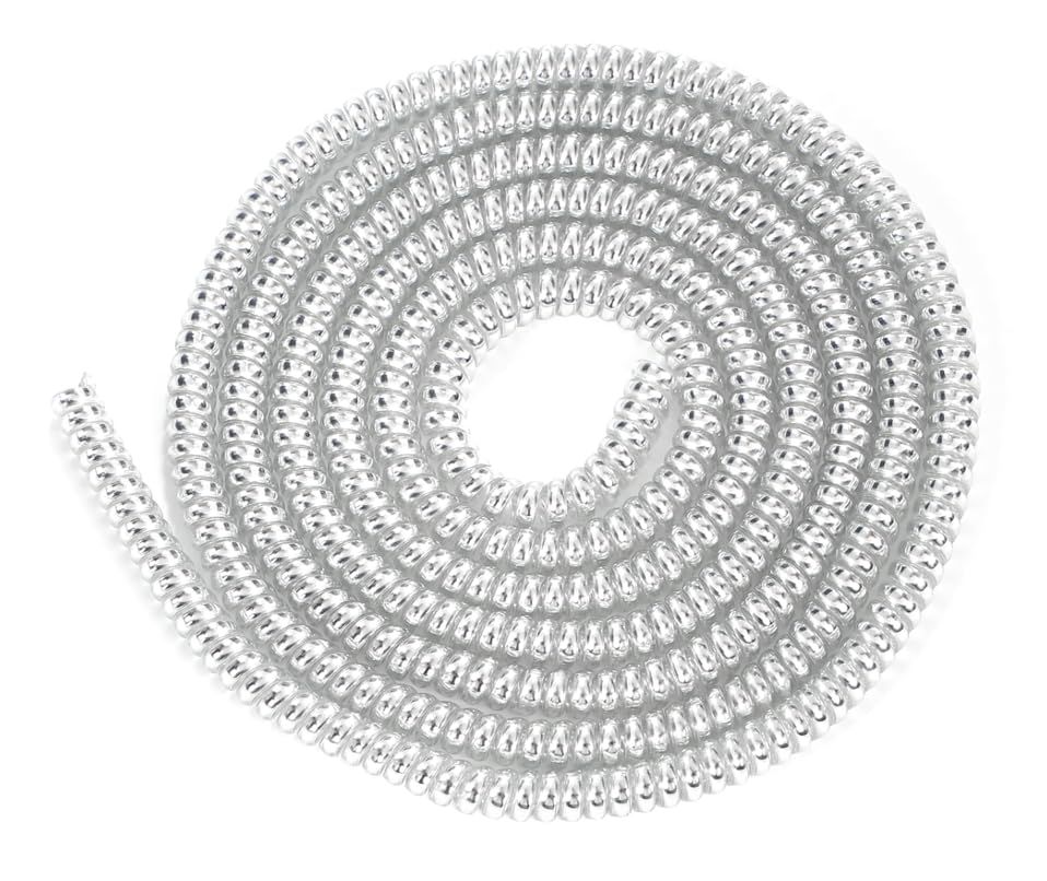 外径8.5mm 内径6mm 幅4mm 長さ95cm 肉厚 耐熱 140度から-40度 TPU 配線 カバー バイク クラッチ ブレーキ スロットル ケーブル ワイヤー ホース スパイラル チューブ ラップ プロテクター 保護 ピストバイク B [Chrome]