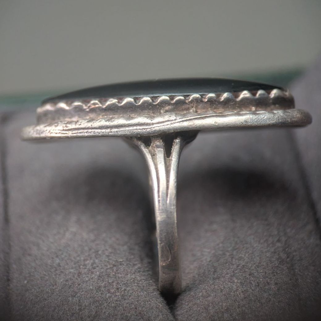 最終価格】オニキス シルバーリング 13号 ナバホ Navajo インディアン