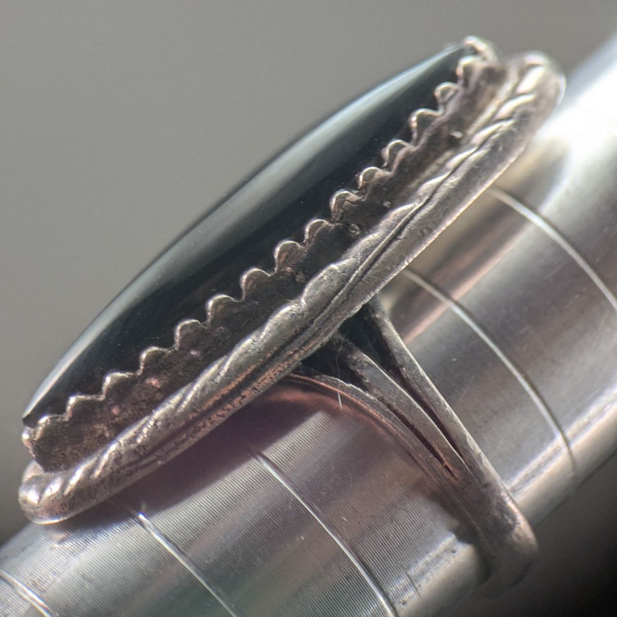 最終価格】オニキス シルバーリング 13号 ナバホ Navajo インディアン