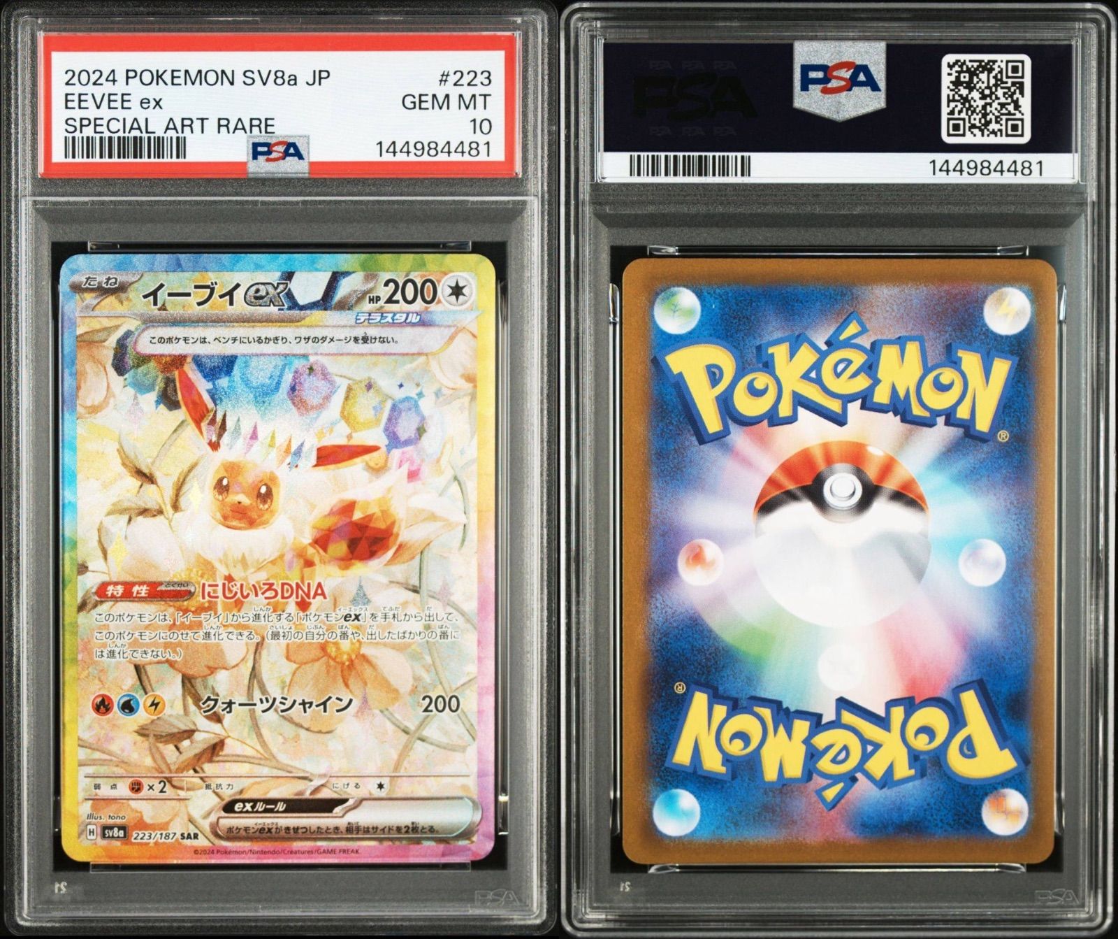 PSA10 ポケカ 10連番 ブイズ SAR テラスタルフェスex PSA1010 ［PSA10
