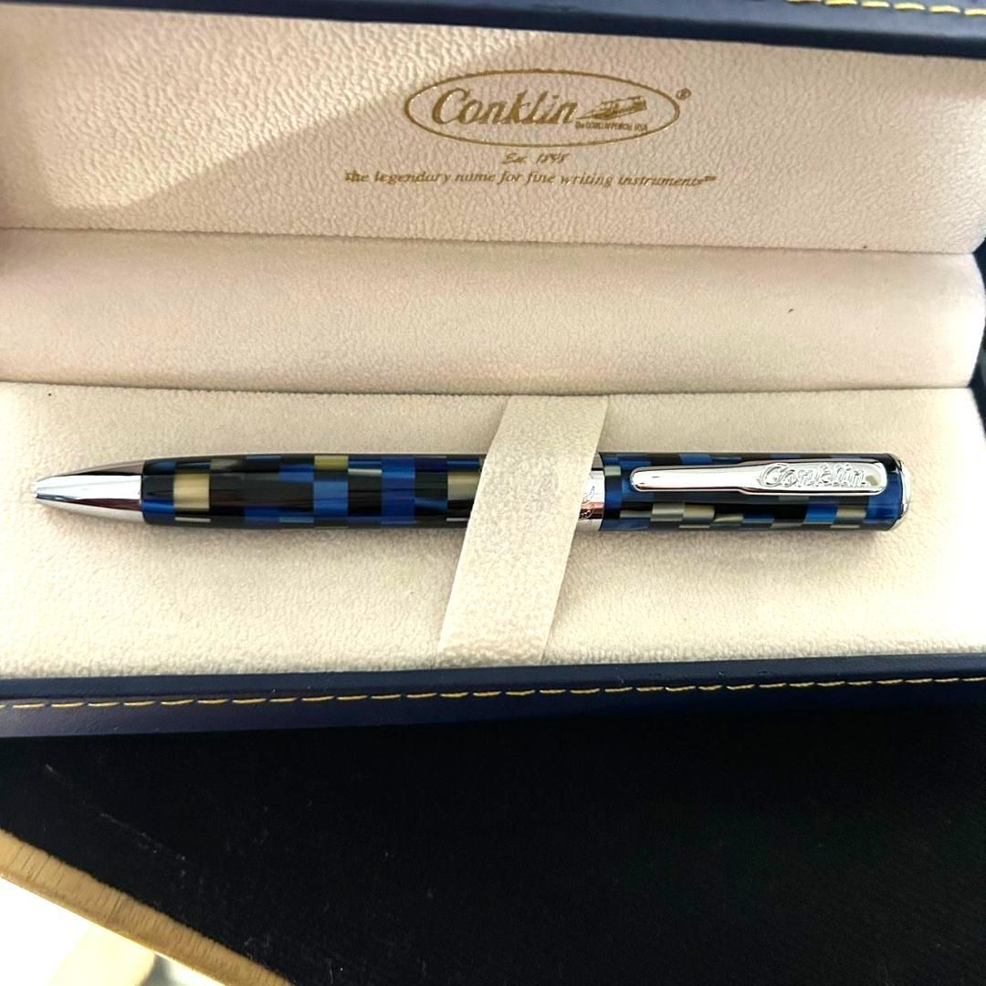 良品】Conklin コンクリン ボールペン モザイク柄 箱付き 高級筆記具