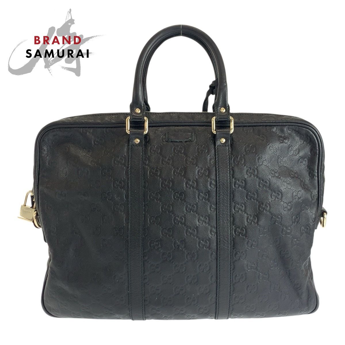 GUCCI ビジネスケース クラッチバッグ レザー ブラック 816755 美品 