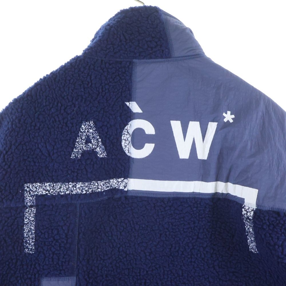 A-COLD-WALL アコールドウォール 23AW Bonded Axis Fleece ペンキロゴ フリースボア プルオーバージャケット ネイビー A-COLD-WALL (アコールドウォール) 23AW Bonded Axis Fleece