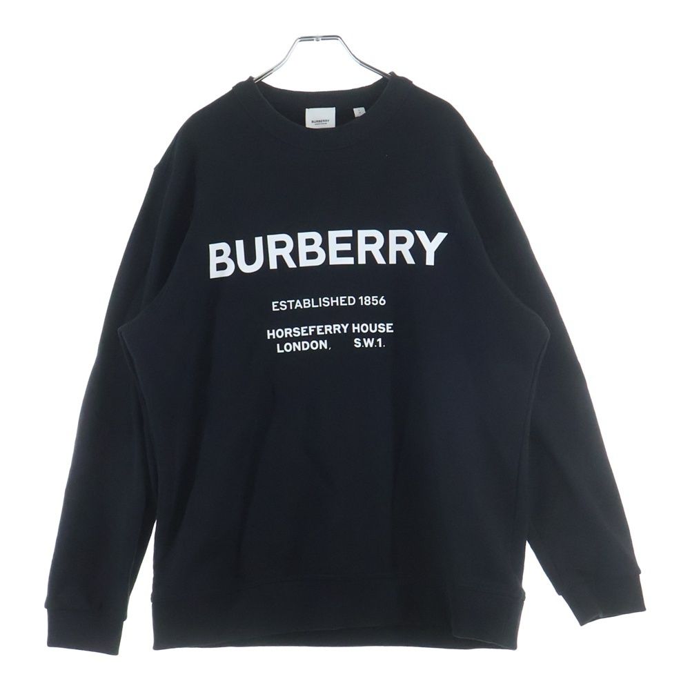 BURBERRY バーバリー MARTLEY ロゴプリント スウェット トレーナー ブラック 8017228 BURBERRY (バーバリー) MARTLEY ロゴプリント スウェット トレーナー