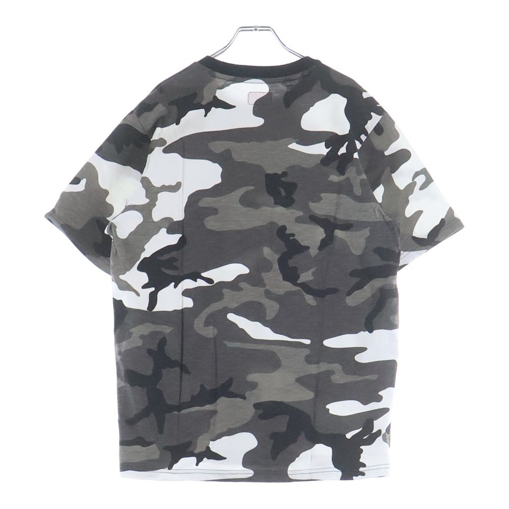 SUPREME (シュプリーム) 18AW S/S Pocket Tee カモフラ クルーネック半袖ポケットTシャツ カットソー ブラック/ホワイト/グレー