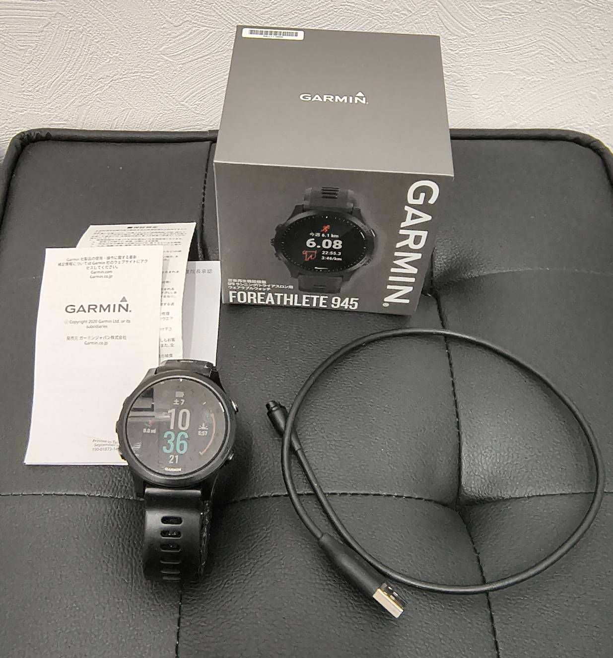 【ジャンク品】GARMIN FOREATHLETE 945 腕時計 美品】GARMIN ForeAthlete 945 BK - メルカリ
