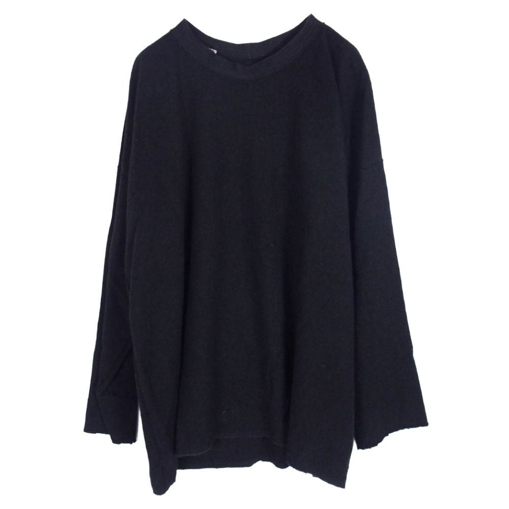 カヴァル kaval ウール カシミヤ クルーネック セーター ニット ブラック系 L【中古】