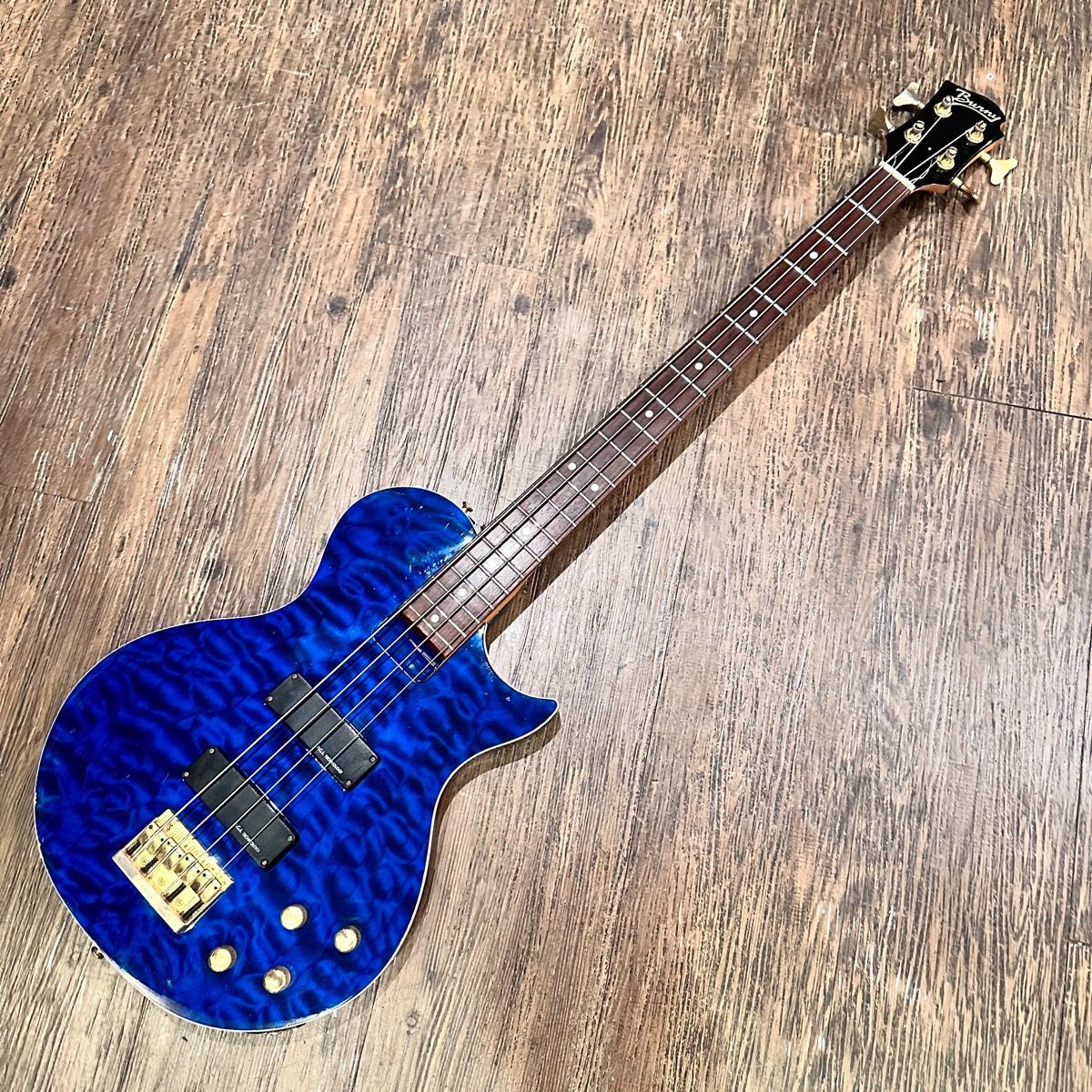 Burny LSB-65 レスポール タイプ アクティブ Electric Bass エレキ