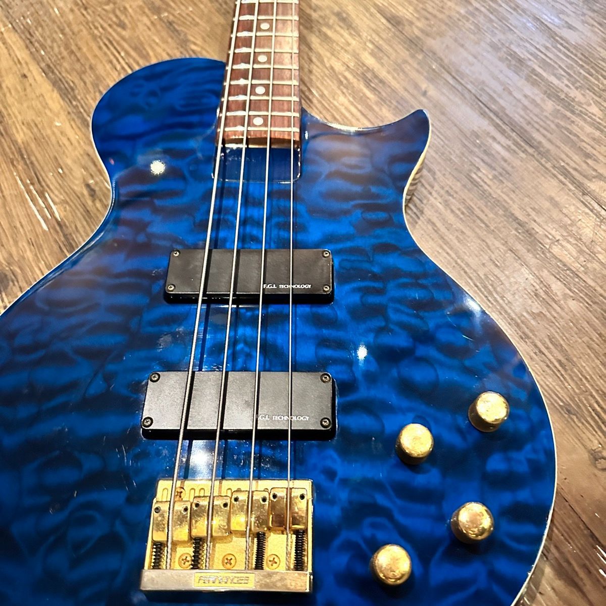 Burny LSB-65 レスポール タイプ アクティブ Electric Bass エレキ