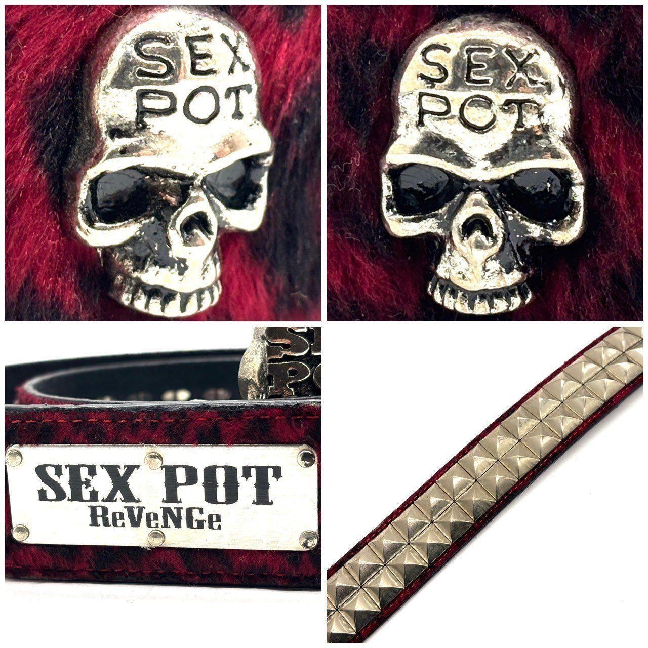 腰に宿るパンク】 SEX POT ReVeNGe ベルト スカルバックル シルバー