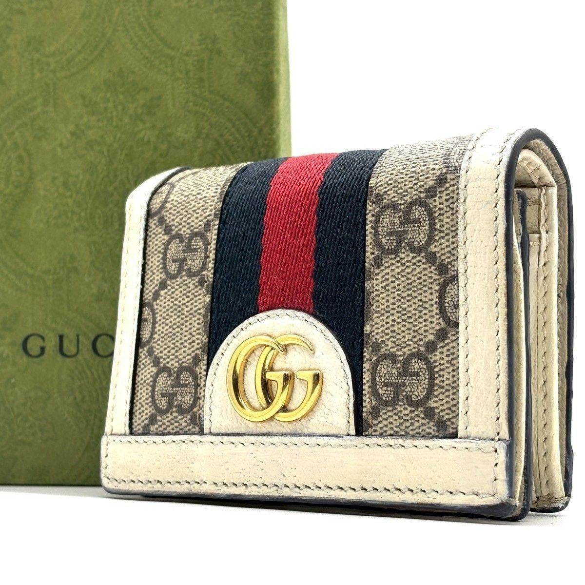 品よく、王道ライン】 GUCCI 二つ折り財布 オフィディア GG 品よく、王道ライン】 GUCCI 二つ折り財布 オフィディア GG