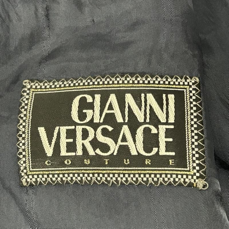 GIANNI VERSACE ヴェルサーチ ピークドラペル切り替えジャケット 
