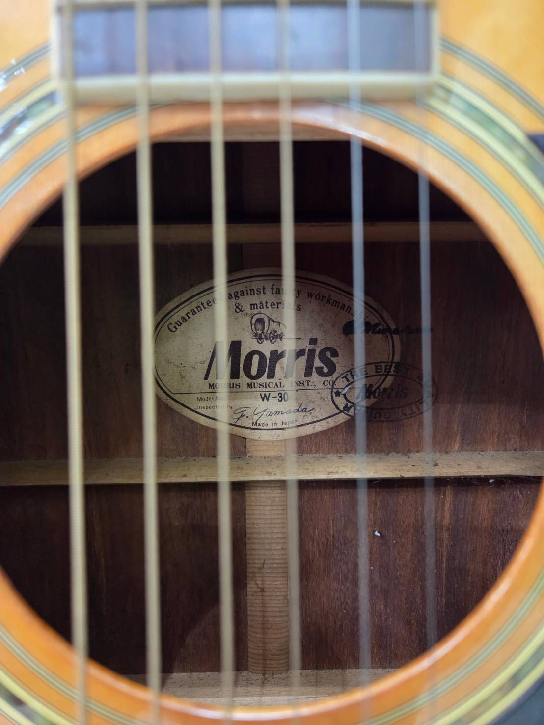 加】Morris モーリス アコースティックギター W-30 ケース付き Maurice