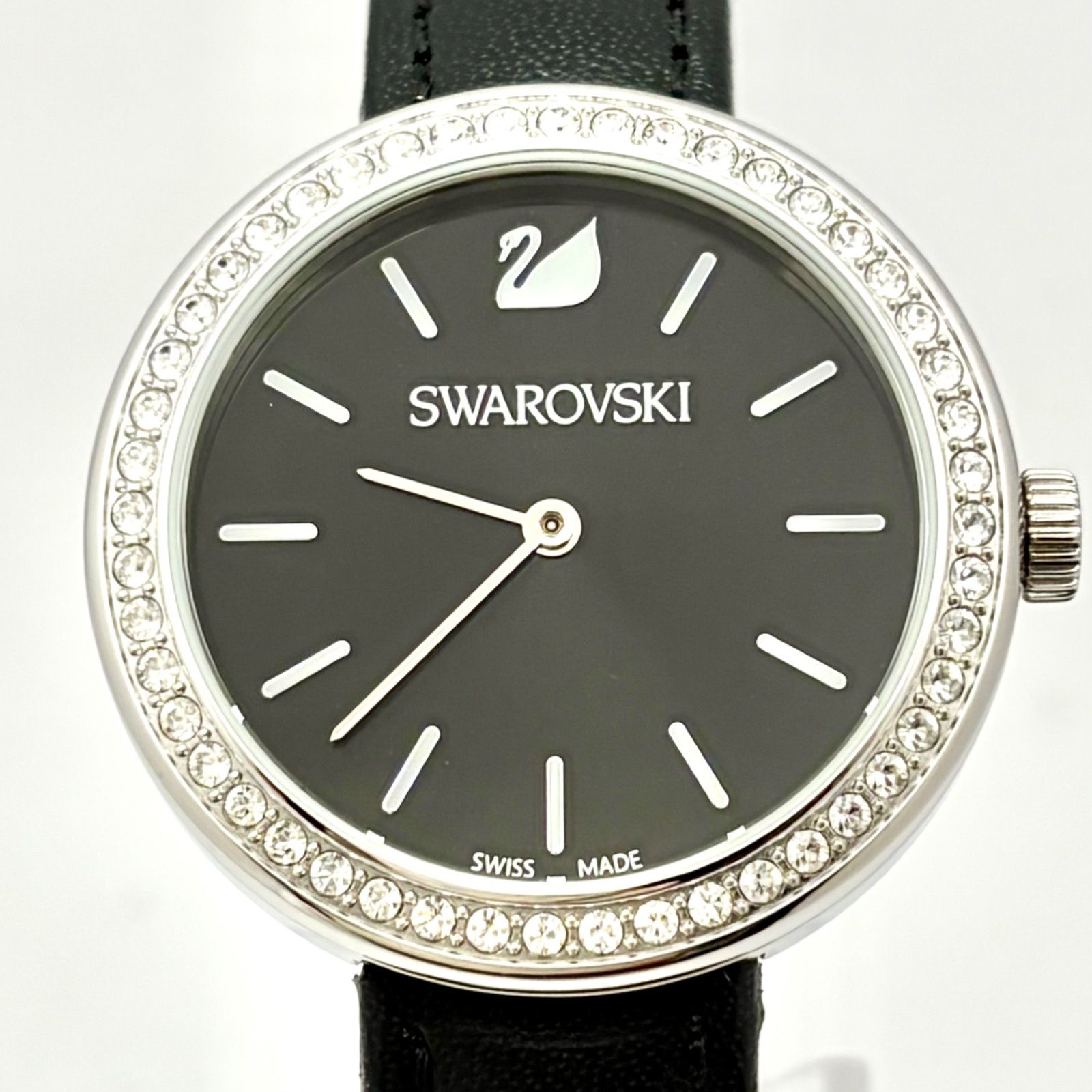 美品/新品電池】SWAROVSKI スワロフスキー デイタイム ダイヤベゼル 