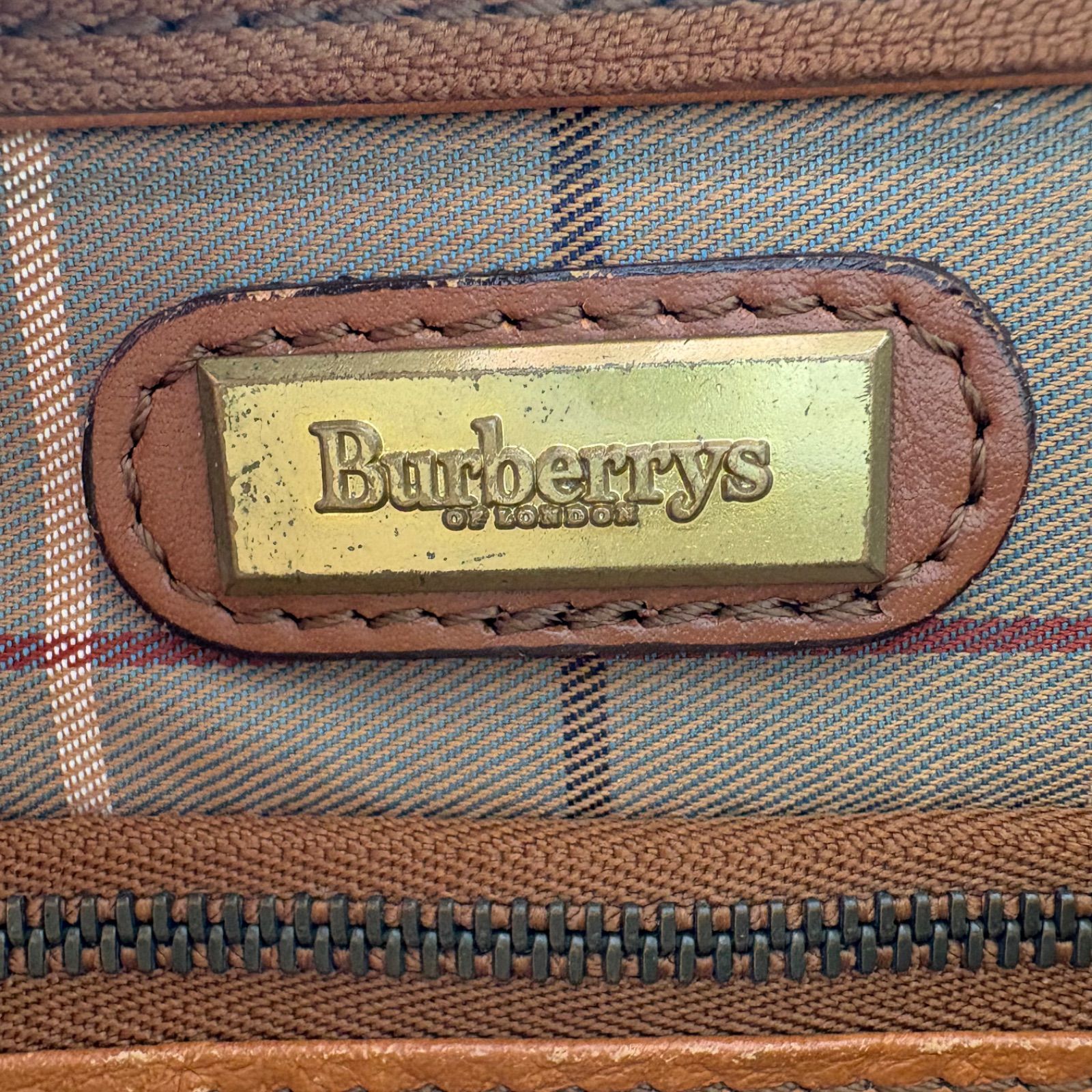 美品✨】BURBERRY leather clutchbag バーバリー ブラウンレザー 