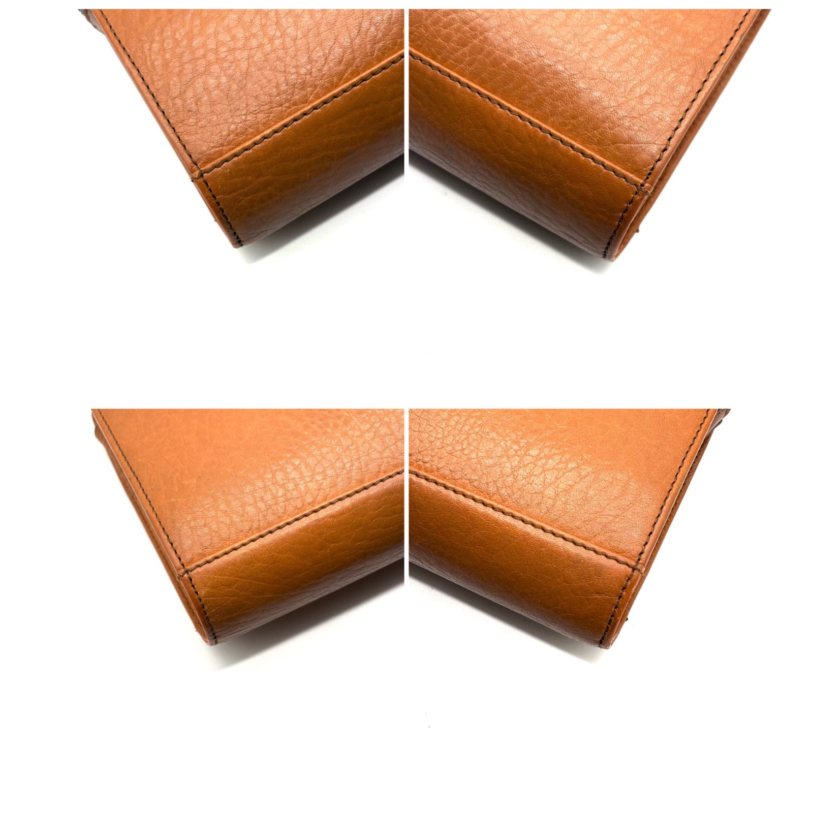 美品✨】BURBERRY leather clutchbag バーバリー ブラウンレザー 