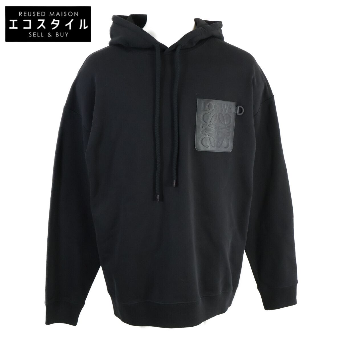 LOEWE ロエベ 美品 H526Y25J12 アナグラム レザーパッチ パーカー L