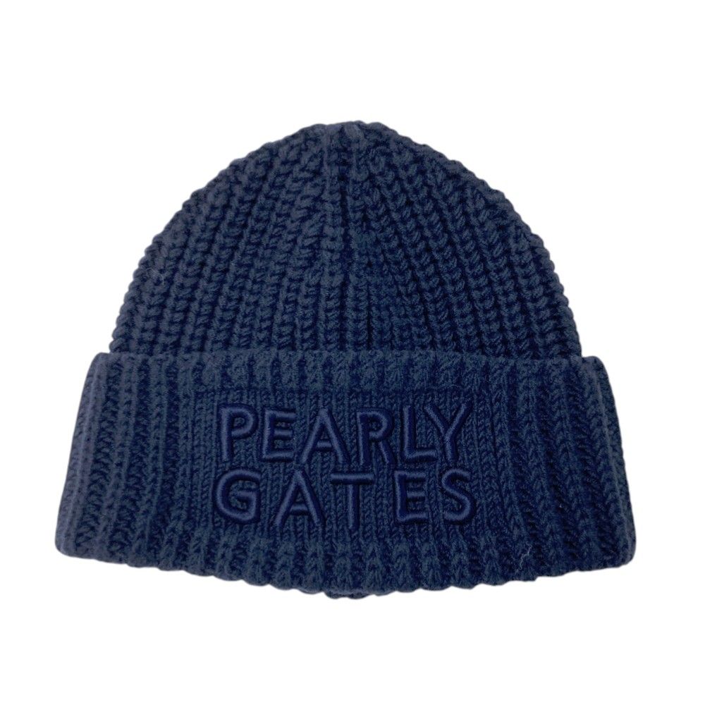PEARLY GATES パーリーゲイツ 2025年モデル ニット帽 ウール混 ネイビー系 FR [240101644210] ゴルフウェア ストスト