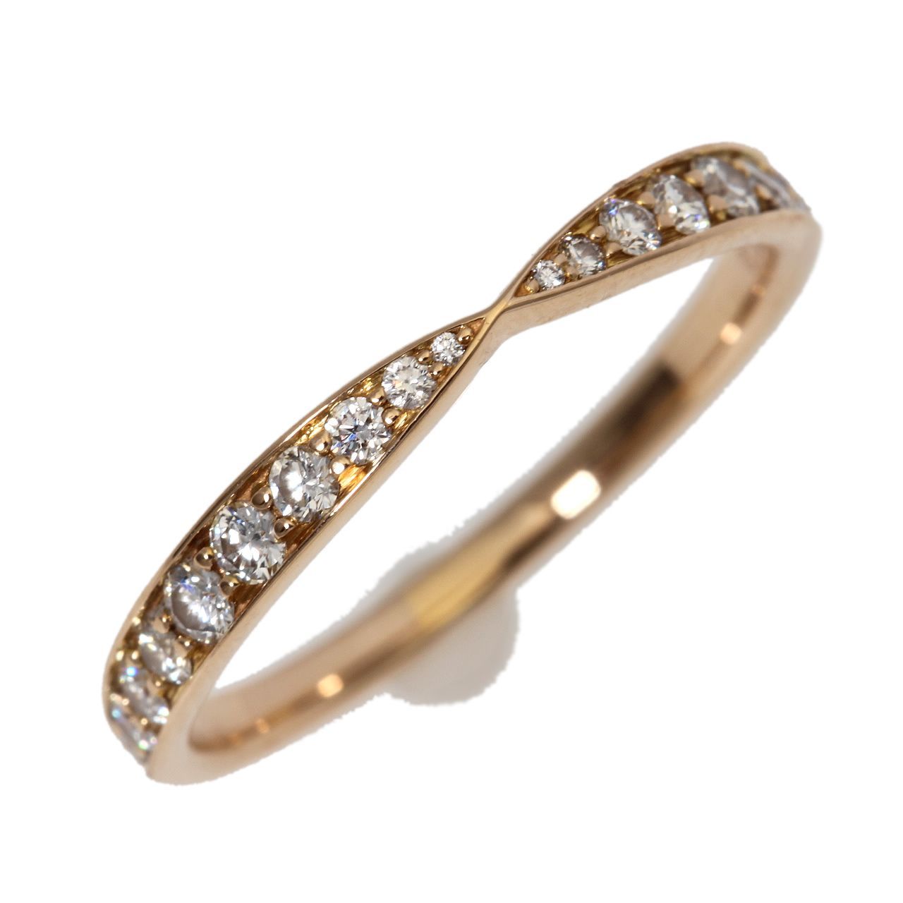 美品 ティファニー TIFFANY＆CO．ハーモニー ダイヤモンド リング PG 