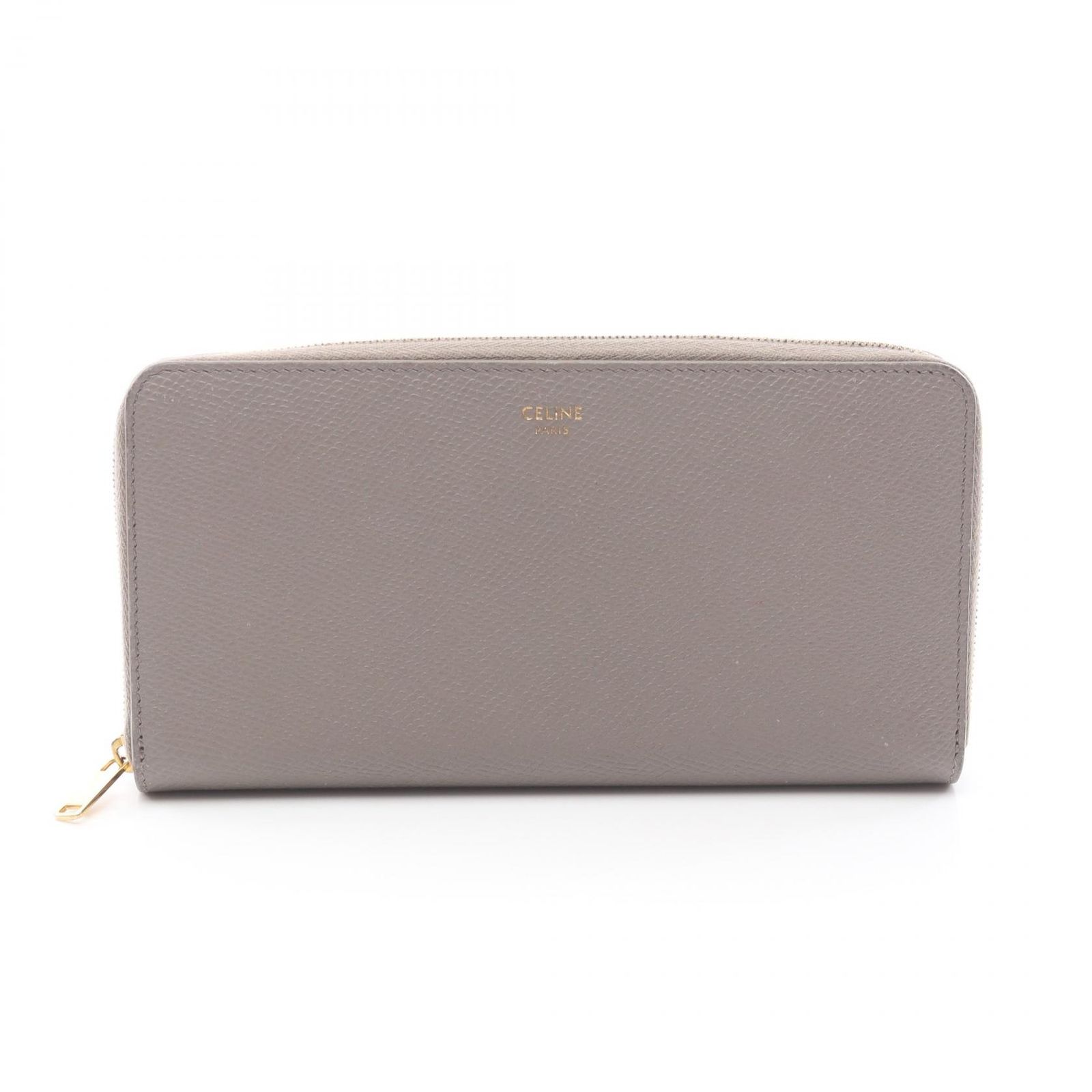セリーヌ CELINE ラウンド長財布 グレージュ レザー ラウンド長財布 