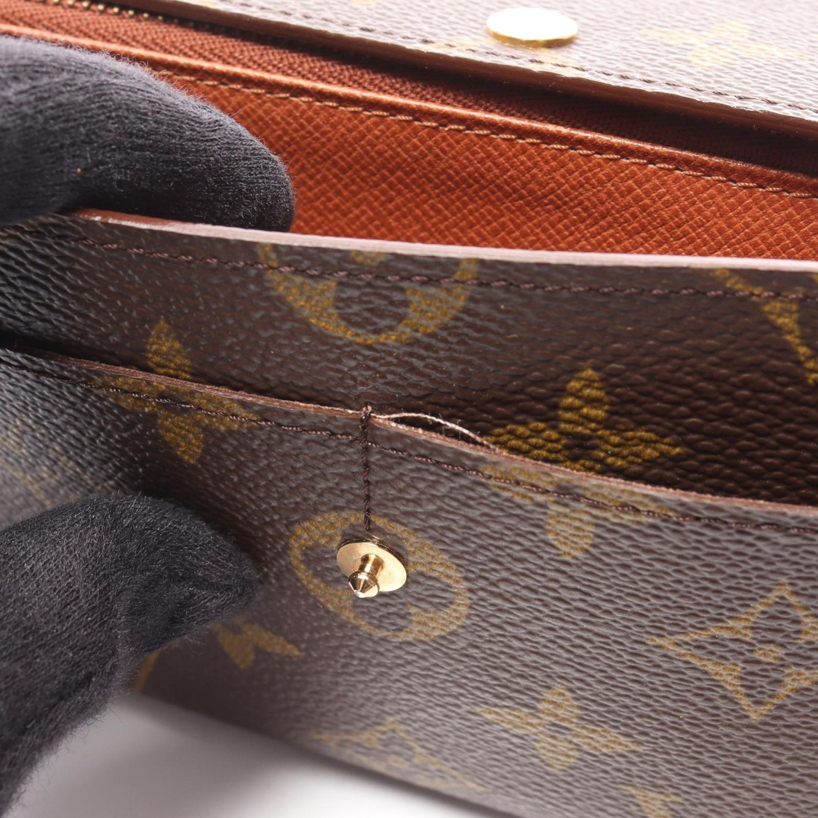 ルイ・ヴィトン LOUIS VUITTON 二つ折り長財布 ポシェット ポルトモネ 