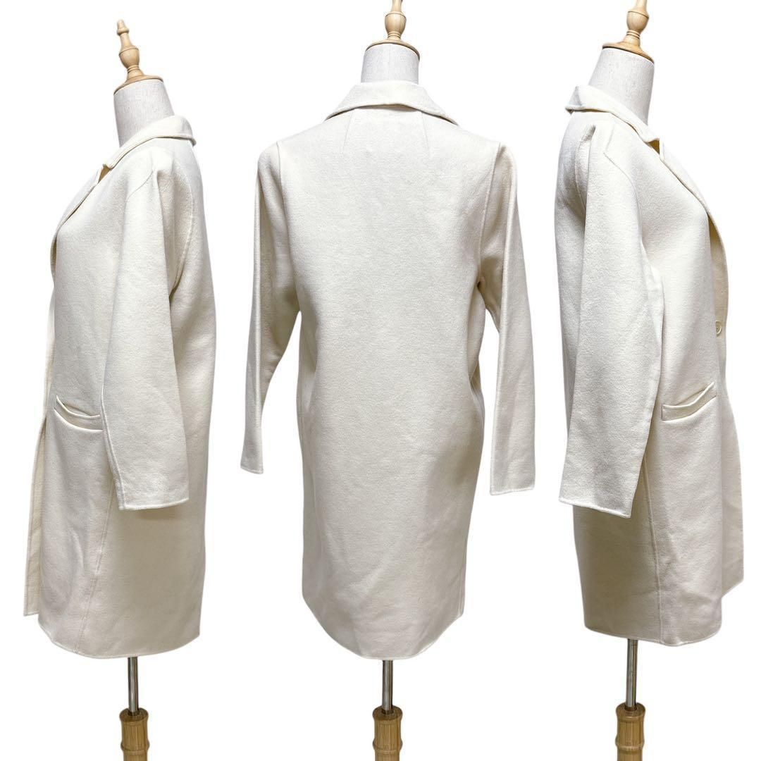 Theory セオリー【P】ロングコート 白 カシミヤ混 美品 アウター S