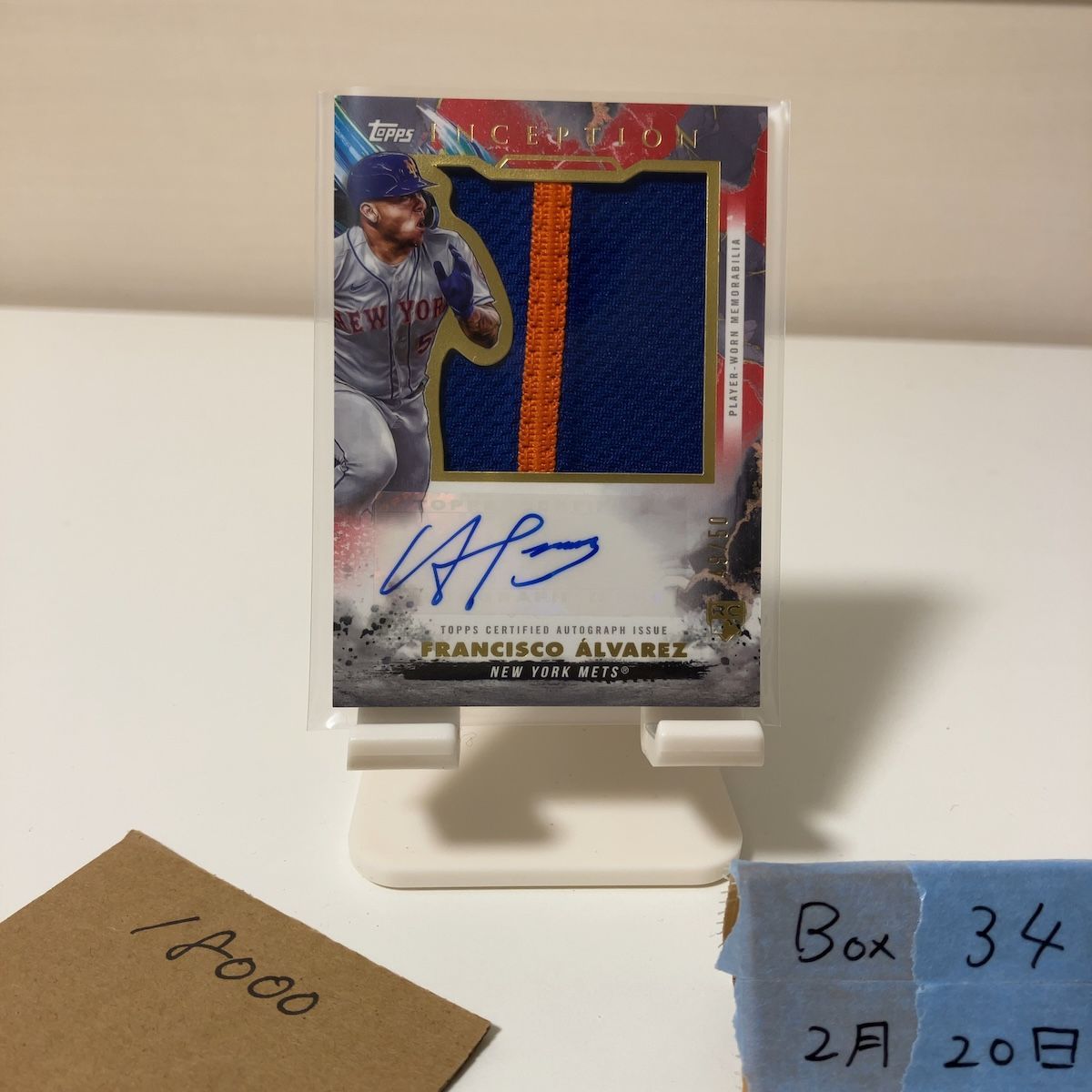 2023 Topps Francisco Alvarez 49/50 直筆サインカード New York Mets 