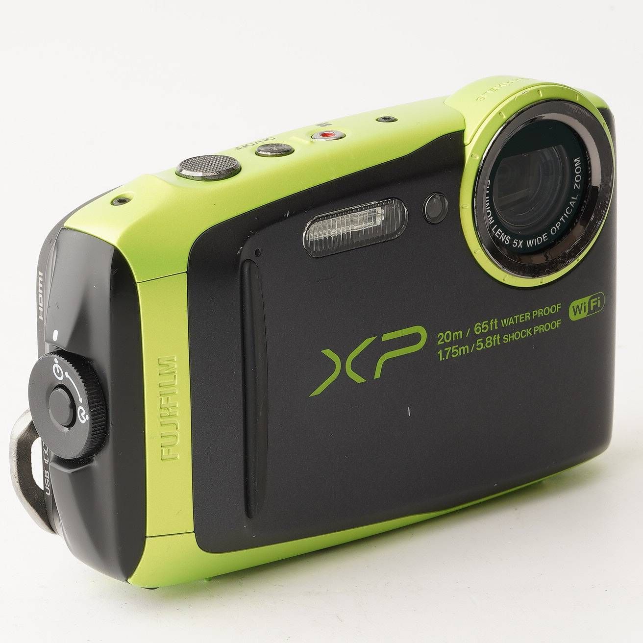 富士フイルム Fujifilm FinePix XP120 ライム 防水 5X 広角 光学ズーム 