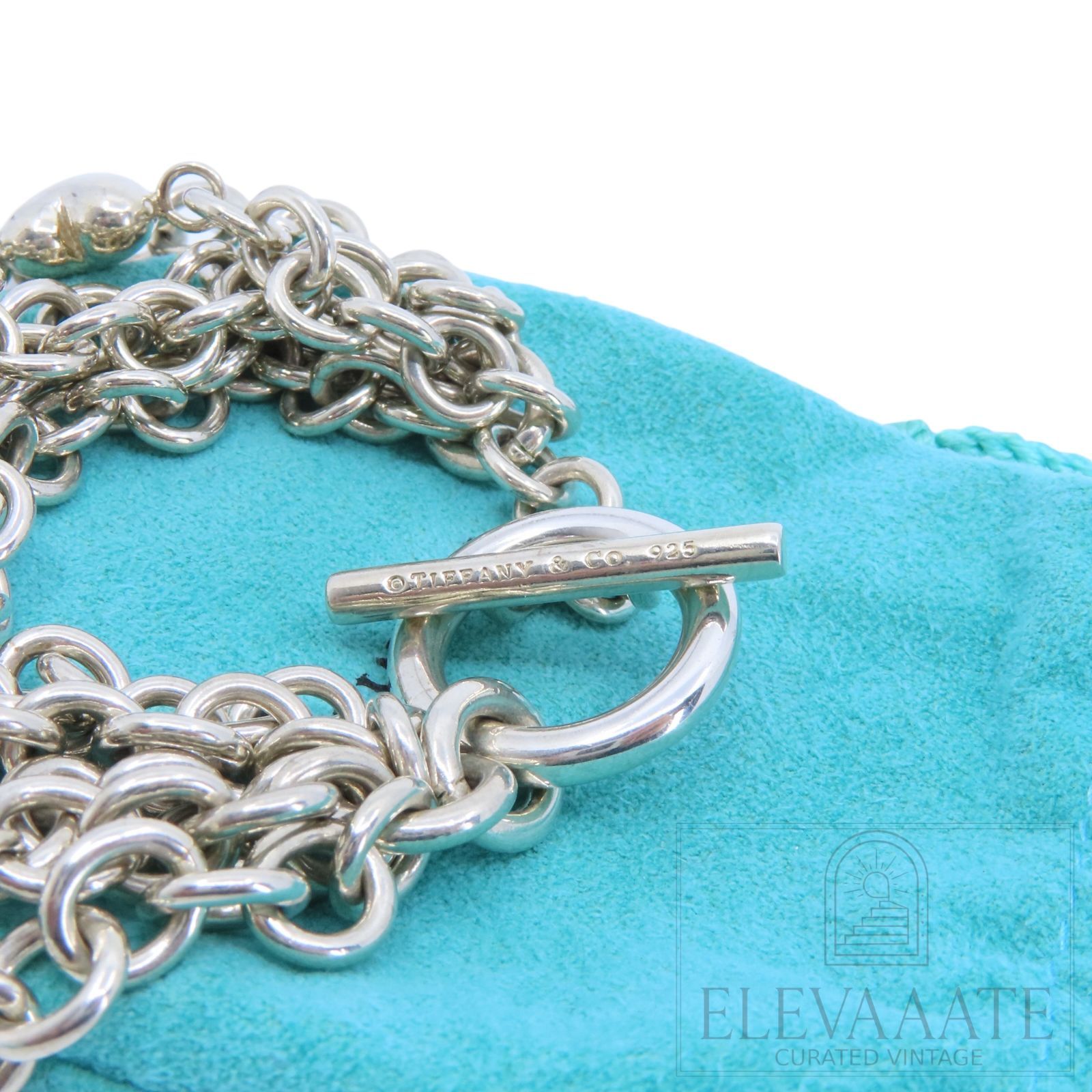 希少 美品 Tiffany&Co. ヴィンテージ ティファニー 5連 チェーン