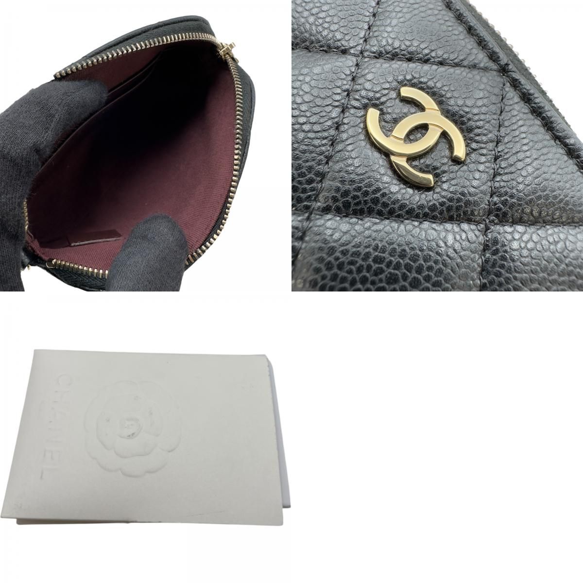 シャネル CHANEL マトラッセ ミニチェーンポーチ AP4000 ブラック 