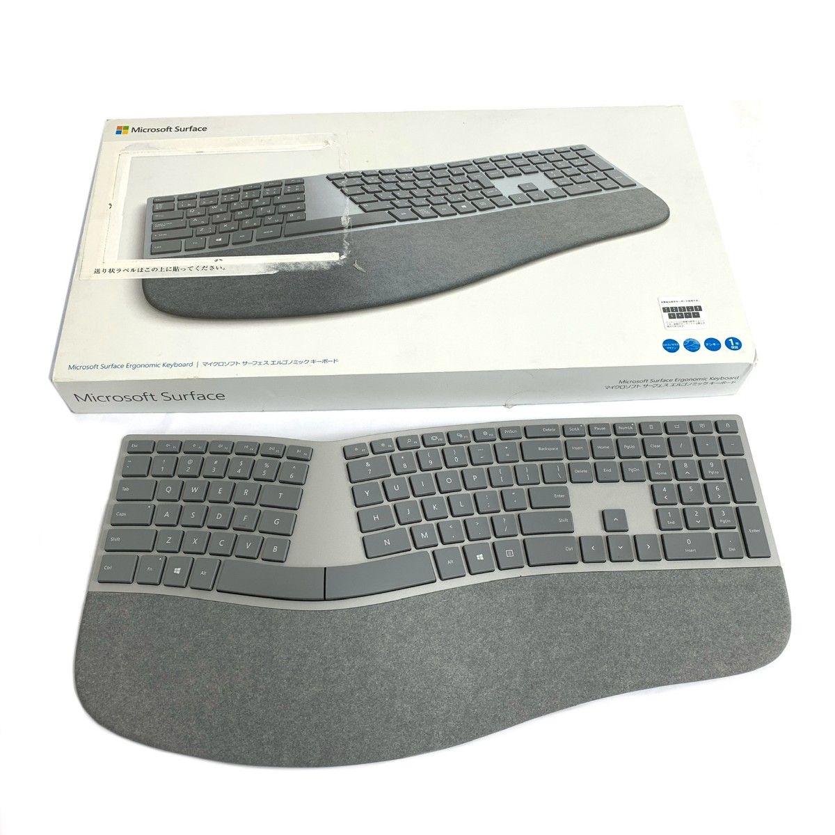 Microsoft マイクロソフト Surface/サーフェス ワイヤレスキーボード/Bluetooth Ergonomic Keyboard 1786 Windows グレー / 240002232781