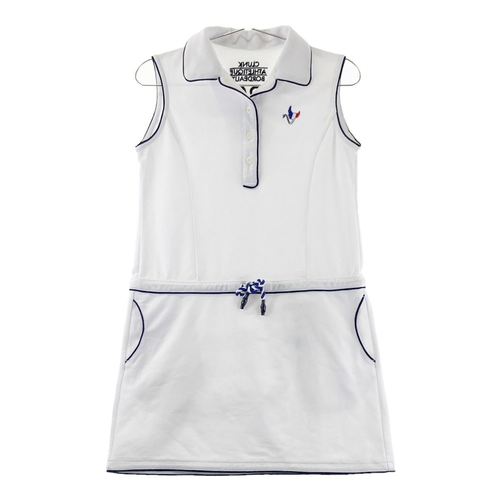 サイズ：M CLUNK クランク  ノースリーブ ポロ ワンピース  ホワイト系 [240101577718] ゴルフウェア レディース ストスト