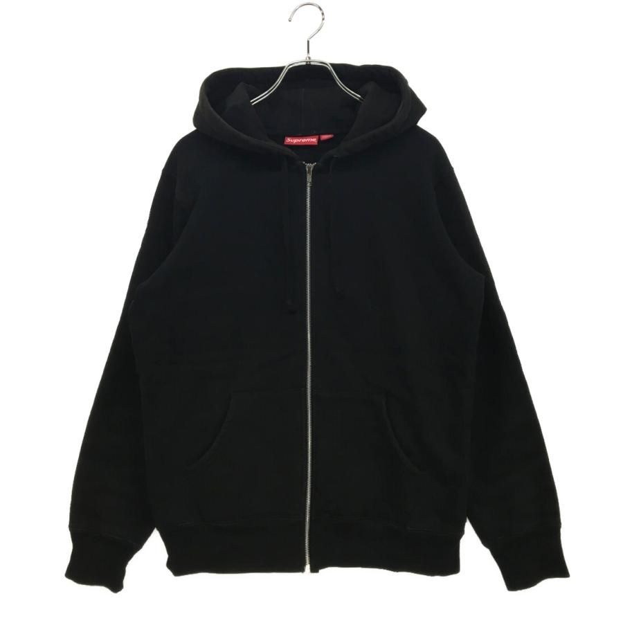 14AW Supreme ロゴテープジップパーカー size M ブラック シュプリーム