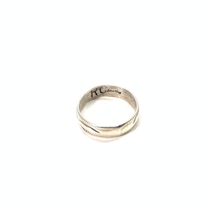 中古品】NAVAJO ナバホ ROSE CASTILLO チゼルリング SILVER 925 指輪
