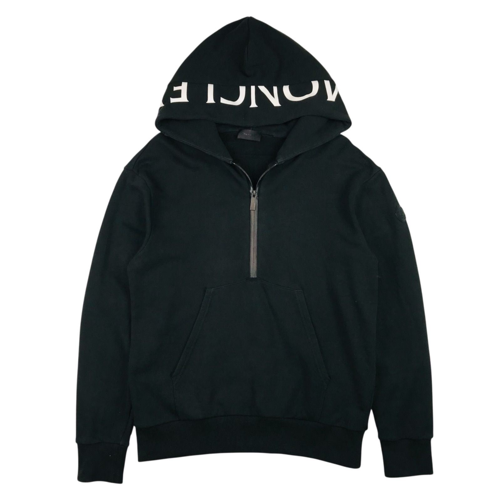 レア】MONCLER モンクレール スウェットフードパーカー 黒 S レア】MONCLER モンクレール スウェットフードパーカー 黒 S