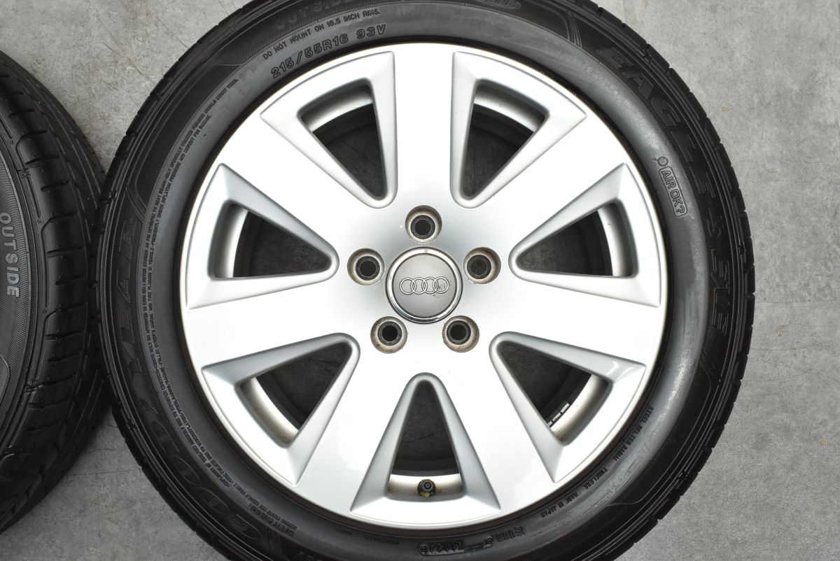 バリ溝】アウディ 4F A6 純正 16in 7.5J +45 PCD112 グッドイヤー