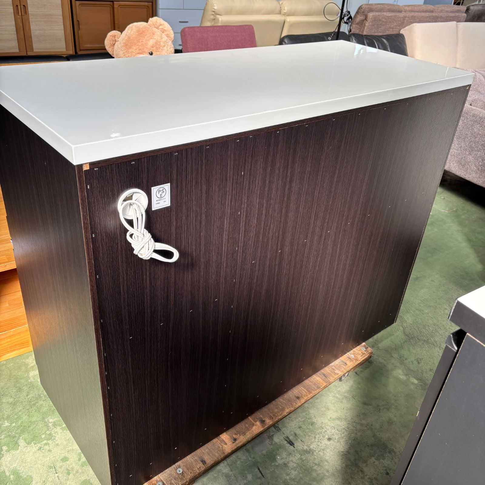 【お値下げ可】ニトリ　ダークブラウン キッチンカウンター　レンジ台 倉庫前引取値下げあり】ニトリ キッチンカウンター 幅120cm レンジ台