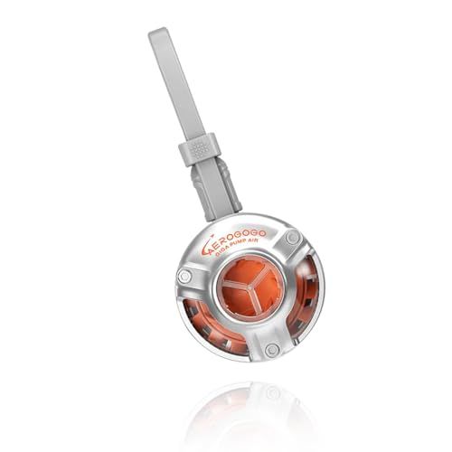 Aerogogo 【公式】 GIGA PUMP Air 電動エアーポンプ 28g 超軽量 世界最小級｜宇宙技術採用 バッテリーレス USB Type-C給電対応 ケーブル内臓｜300L/分 3.5kPa 高速膨張・真空圧縮｜2台連結 7kPa対応 専用アダrc