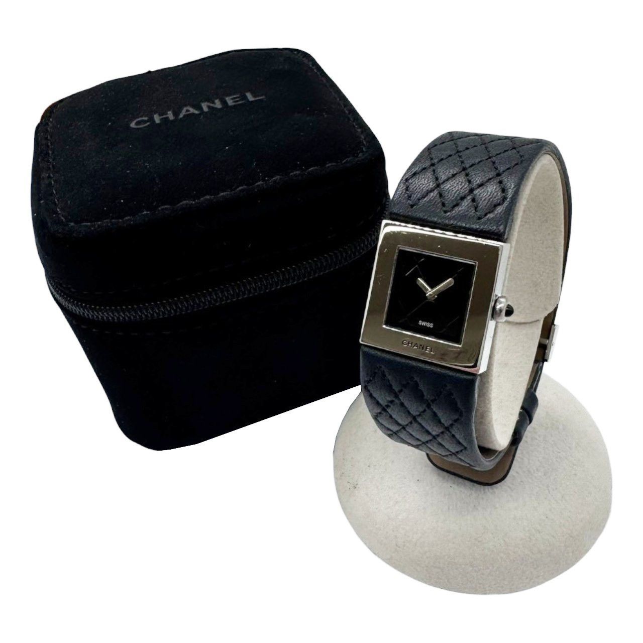 CHANEL シャネル マトラッセウォッチ 黒文字盤 H0116 Q.M.00028 