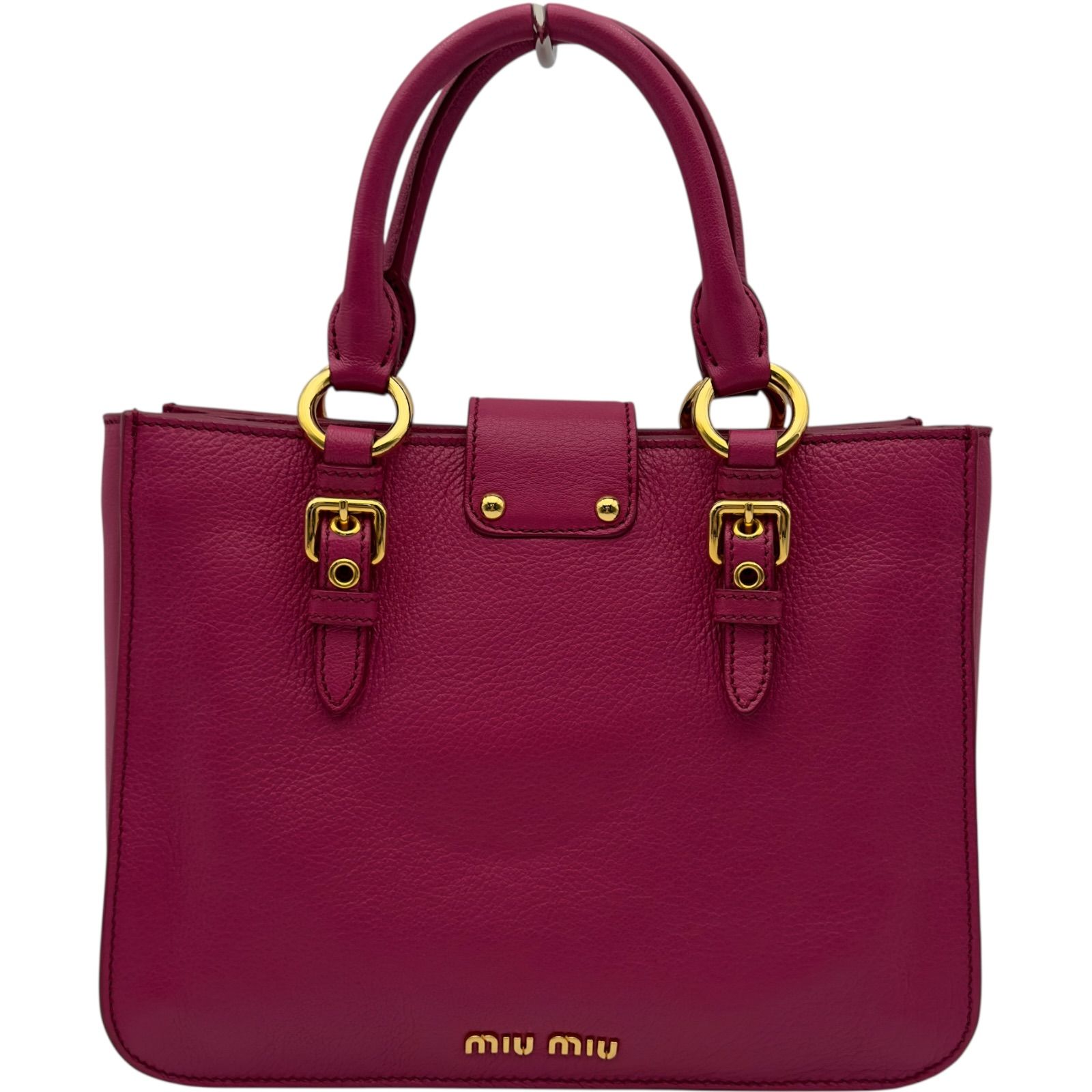 ミュウミュウ miu miu マドラス2WAY RN0799 ピンク ゴールド金具 